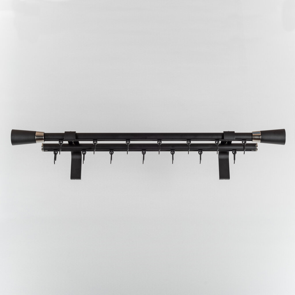 Karnizas "IMPERIA-CENTO" dvigubas, juodos sp. 160 cm kaina ir informacija | Karnizai | pigu.lt