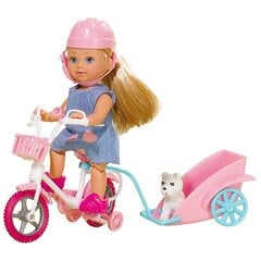 Кукла Эви с велосипедом и питомцем Симбой цена и информация | Игрушки для девочек | pigu.lt