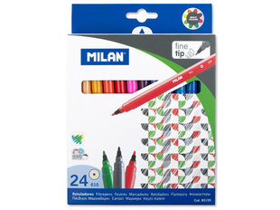Flomasteriai Milan, 24 vnt. 80159 kaina ir informacija | Piešimo, tapybos, lipdymo reikmenys | pigu.lt