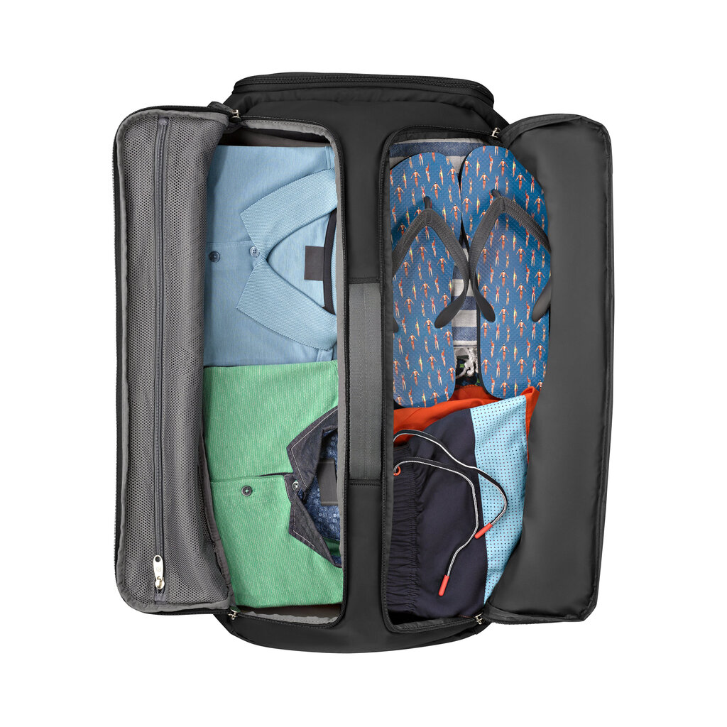 Sportinis krepšys Wenger, XC Hybrid 3-Way Carry Duffel, 61l, juodas kaina ir informacija | Kuprinės ir krepšiai | pigu.lt