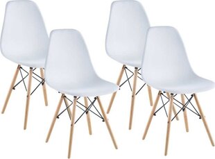 Prekė su pažeista pakuote. 4-ių valgomojo kėdžių komplektas Saska Garden Matera, baltas kaina ir informacija | Baldai pažeistomis pakuotėmis | pigu.lt