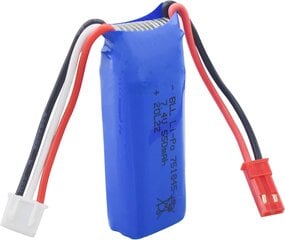 2 штуки литиевых батарей 751845 7.4V 550mAh для Wltoys K969 K979 K989 K999 P929 P939 Высокоскоростной пульт дистанционного управления автомобилем Аксессуары цена и информация | Смарттехника и аксессуары | pigu.lt