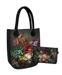 Rankinė City Bouquet Black + kosmetinė цена и информация | Женские сумки | pigu.lt