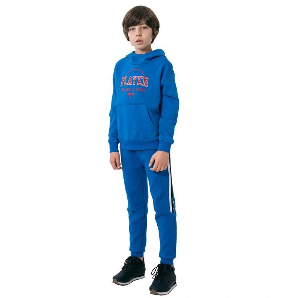 Džemperis berniukams 4F Jr HJZ22-JBLM006 36S, mėlynas цена и информация | Megztiniai, bluzonai, švarkai mergaitėms | pigu.lt