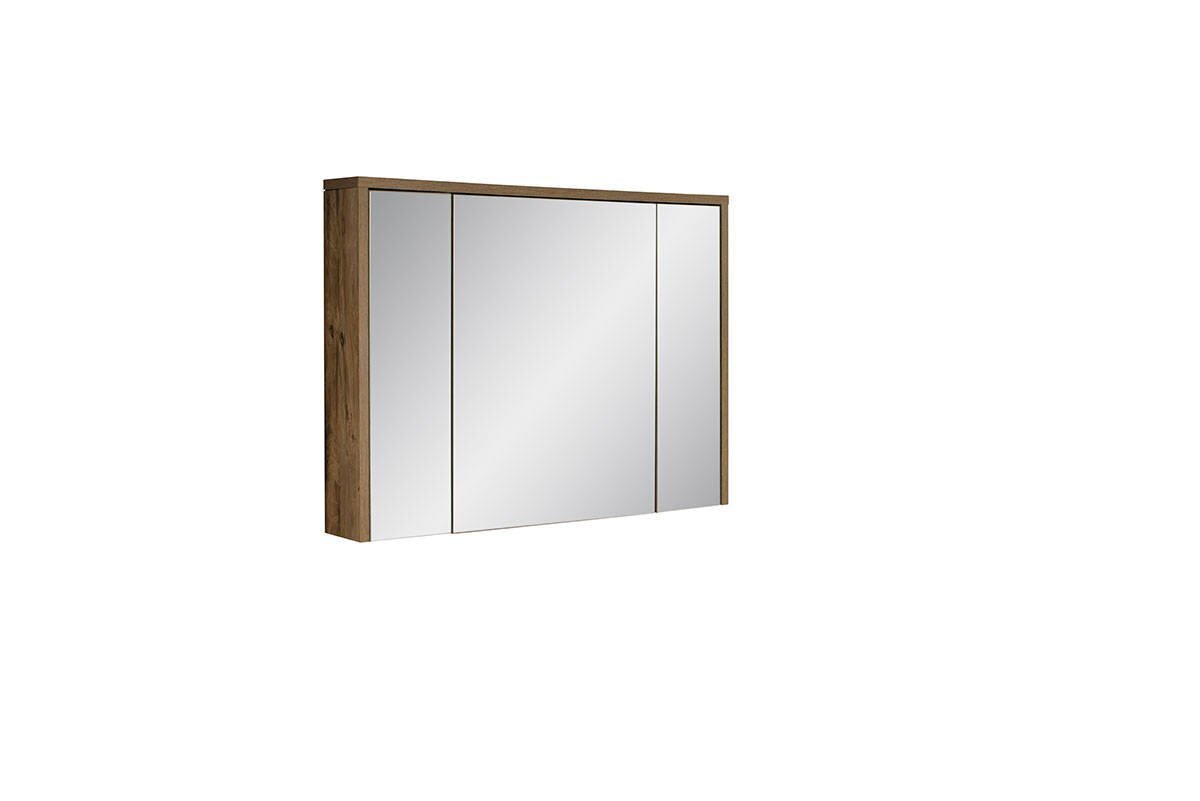 Vonios veidrodinė spintelė be apšvietimo Hunton ąžuolas, 75x100x16 cm kaina ir informacija | Vonios spintelės | pigu.lt