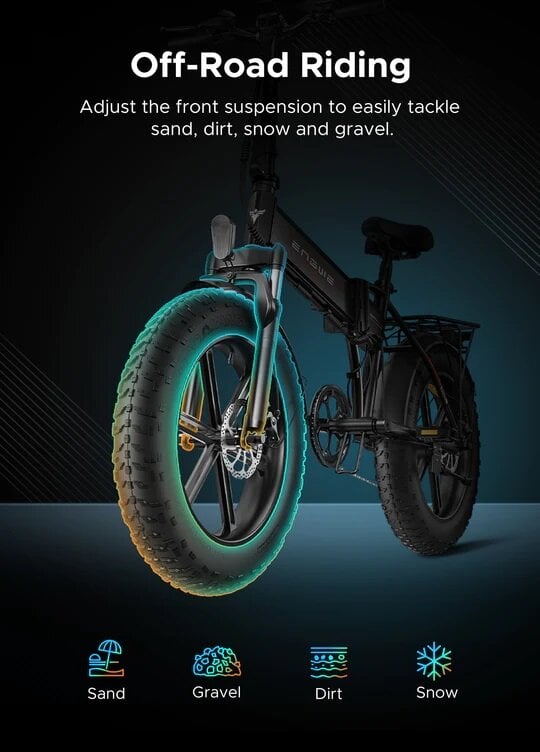 Elektrinis dviratis Engwe EP-2 PRO, juodas kaina ir informacija | Elektriniai dviračiai | pigu.lt