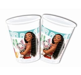 Vienkartiniai plastikiniai puodeliai "Moana", 200 ml, 8 vnt 87473 kaina ir informacija | Vienkartiniai indai šventėms | pigu.lt