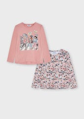 Комплект футболок для девочек Mayoral 2 шт. 4010-70 цена и информация | Рубашки для девочек | pigu.lt