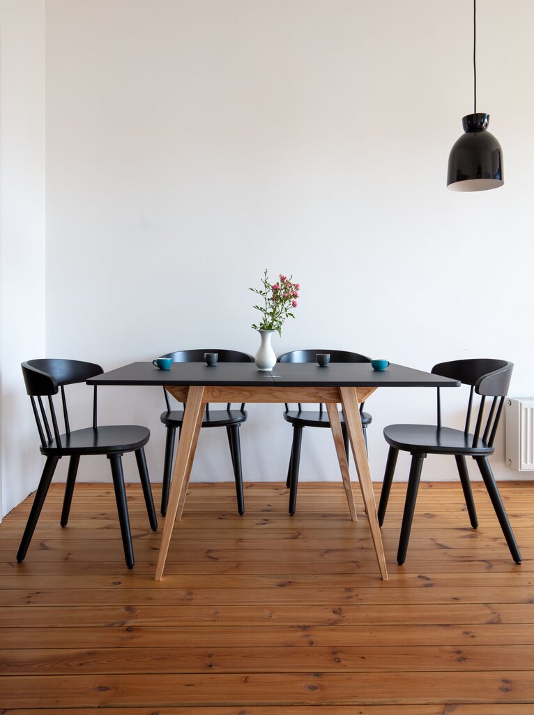 Išskleidžiamas stalas Envelope 90/130 x 65 cm, pilkas kaina ir informacija | Virtuvės ir valgomojo stalai, staliukai | pigu.lt