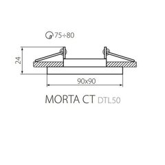 Стеклянный светильник MORTA CT-DTL50-B цена и информация | Монтируемые светильники, светодиодные панели | pigu.lt