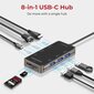 Šakotuvas Promate PrimeHub-Mini 8in1 USB-C Hub HDMI, LAN, SD, 3x USB3.0 kaina ir informacija | Adapteriai, USB šakotuvai | pigu.lt