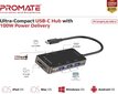 Šakotuvas Promate PrimeHub-Mini 8in1 USB-C Hub HDMI, LAN, SD, 3x USB3.0 kaina ir informacija | Adapteriai, USB šakotuvai | pigu.lt