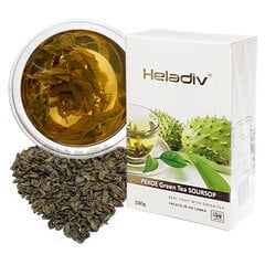 Soursop skonio žalioji arbata su natūraliais gabalėliais, SOURSOP Green tea, HELADIV 100 g kaina ir informacija | Arbata | pigu.lt
