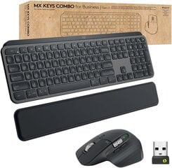 Logitech MX Keys Combo Gen 2 Graphite (920-010933) kaina ir informacija | Klaviatūros | pigu.lt