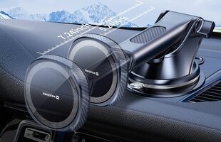 Swissten Magnetic Car Holder with Wireless Charger 15W (MagSafe compatible) kaina ir informacija | Swissten Mobilieji telefonai ir jų priedai | pigu.lt