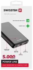 Swissten Line 5000 mAh kaina ir informacija | Atsarginiai maitinimo šaltiniai (power bank) | pigu.lt