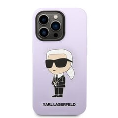 Karl Lagerfeld Liquid Silicone Ikonik NFT iPhone 14 Pro Max Purple kaina ir informacija | Telefono dėklai | pigu.lt