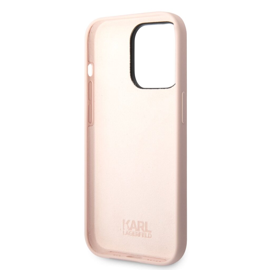 Karl Lagerfeld Liquid Silicone Ikonik NFT iPhone 14 Pro Max Pink kaina ir informacija | Telefono dėklai | pigu.lt