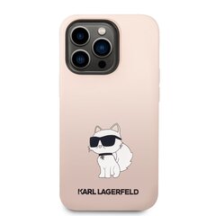 Karl Lagerfeld Liquid Silicone Choupette NFT iPhone 14 Pro Max Pink kaina ir informacija | Telefono dėklai | pigu.lt