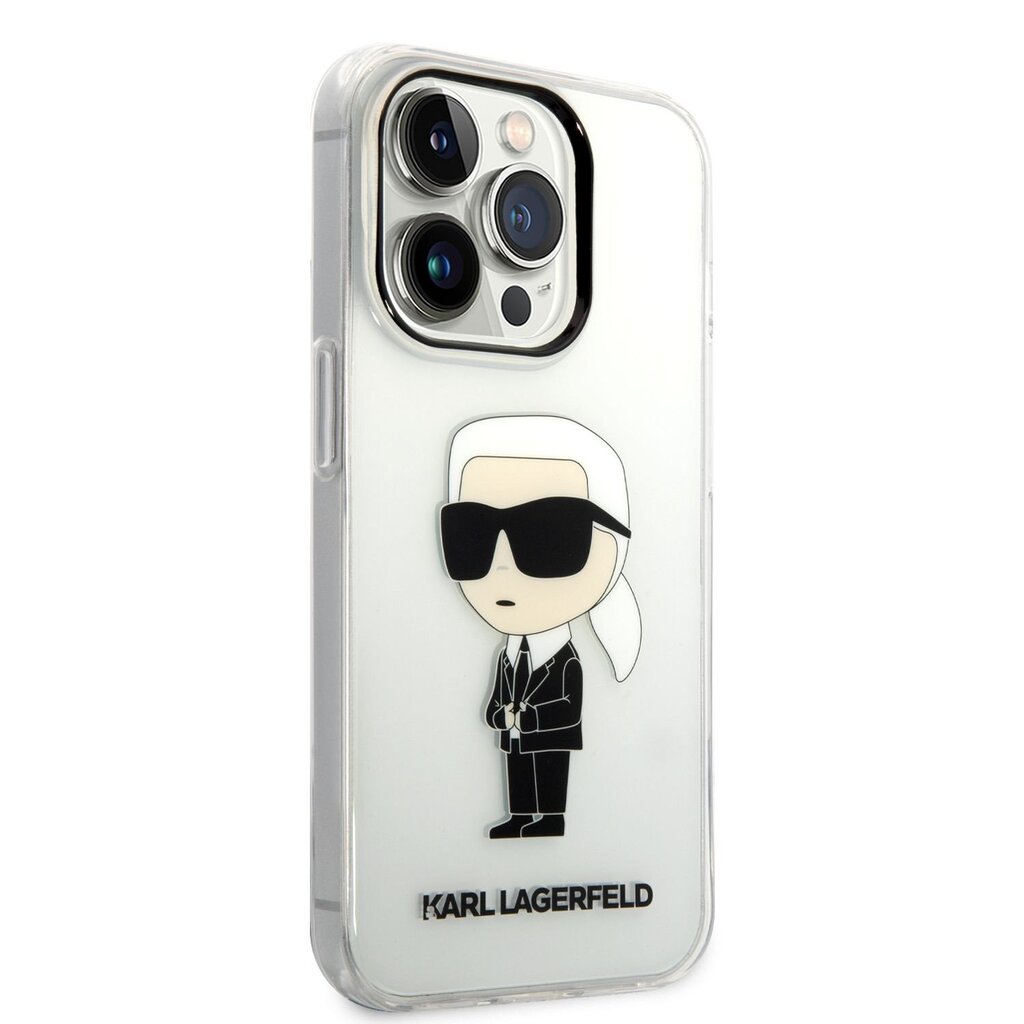 Karl Lagerfeld IML Ikonik NFT iPhone 14 Pro Transparent kaina ir informacija | Telefono dėklai | pigu.lt