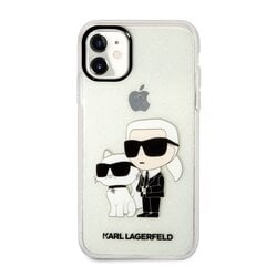 Karl Lagerfeld IML Glitter Karl and Choupette NFT Case for iPhone 11 Transparent цена и информация | Чехлы для телефонов | pigu.lt