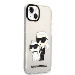 Karl Lagerfeld IML Glitter Karl and Choupette NFT Case for iPhone 13 Transparent цена и информация | Чехлы для телефонов | pigu.lt