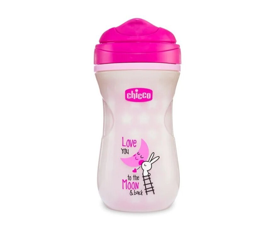 Gertuvė vaikams Chicco Skiny Cup, rožinė, 200 ml цена и информация | Buteliukai kūdikiams ir jų priedai | pigu.lt