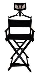 Makiažo kėdė, sulankstoma, su atrama galvai, juoda OSOMCH003BL цена и информация | Мебель для салонов красоты | pigu.lt