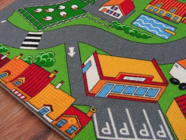 Rugsx vaikiškas kilimas Little Village, 250x350 cm kaina ir informacija | Kilimai | pigu.lt