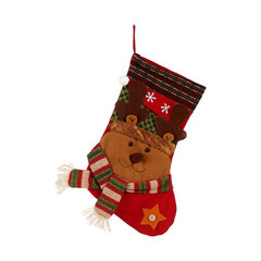 Рождественский Носок Медведь полиэстер (32 x 43 x 5,5 cm) цена и информация | Рождественское украшение CA1031, 10 см | pigu.lt