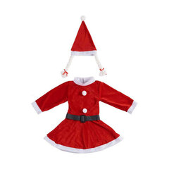 Маскарадные костюмы для детей Снегурочка 4-6 года Красный Белый цена и информация | Карнавальные костюмы | pigu.lt