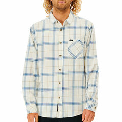 Рубашка с длинным рукавом мужская Rip Curl Checked in Flannel Franela Белый цена и информация | Мужские рубашки | pigu.lt