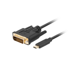 Кабель USB C — DVI-D Lanberg CA-CMDV-10CU-0005-BK Чёрный 500 cm цена и информация | Кабели и провода | pigu.lt