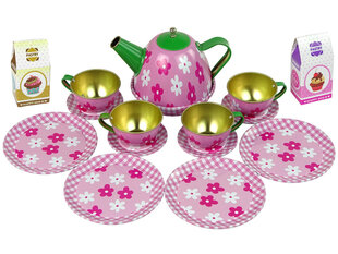 Игрушечный чайный набор Lean toys "Цветы", металл цена и информация | Игрушки для девочек | pigu.lt