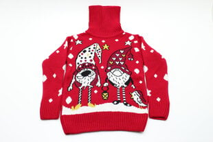 Kalėdinis raudonas unisex megztinis kaina ir informacija | Megztiniai, bluzonai, švarkai berniukams | pigu.lt