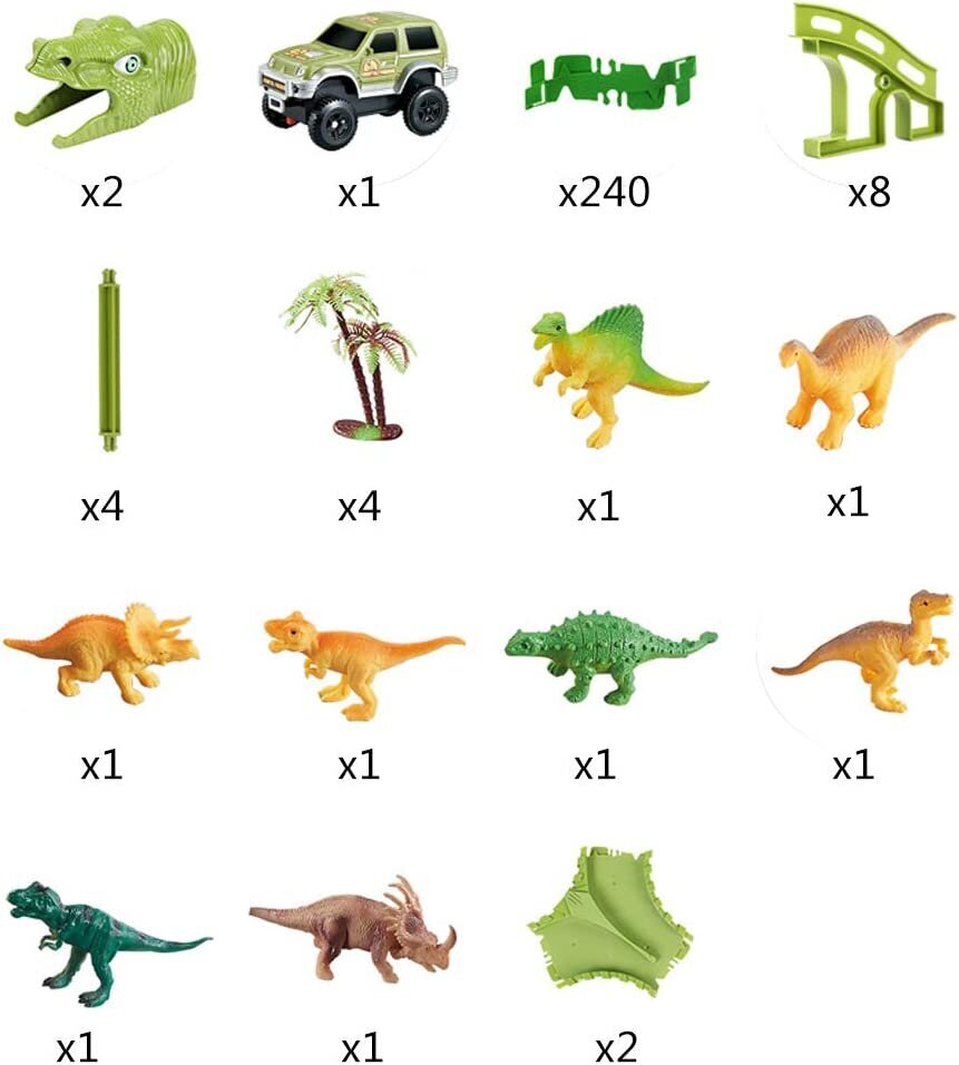 Didžiulė dinozaurų trasa su figūrėlėmis kaina ir informacija | Žaislai berniukams | pigu.lt