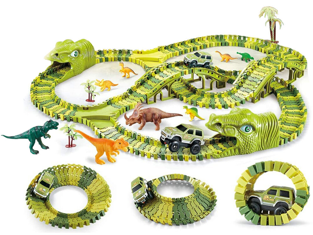 Didžiulė dinozaurų trasa su figūrėlėmis kaina ir informacija | Žaislai berniukams | pigu.lt
