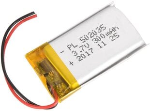 1 шт. перезаряжаемая липовая батарея 502035 (3.7v, 300mAh Lipo) для Bluetooth гарнитур, умных часов, POS, медицинских инструментов и других портативных устройств цена и информация | Смарттехника и аксессуары | pigu.lt