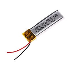 1 vnt. įkraunama lipo baterija 350829 (3,8 V, 50 mAh Lipo), skirta "Bluetooth" ausinėms, išmaniesiems laikrodžiams, kasos aparatams, medicinos prietaisams ir kitiems nešiojamiems prietaisams kaina ir informacija | Akumuliatoriai | pigu.lt