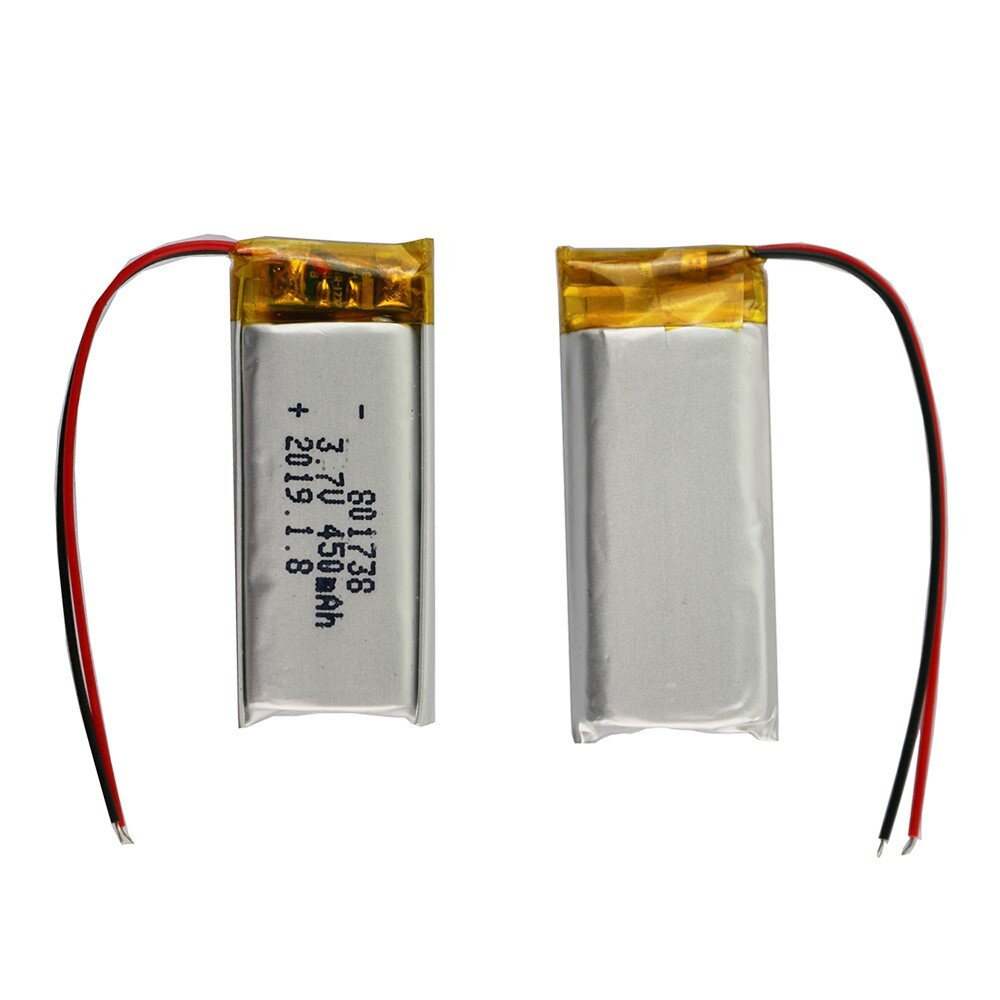 1 vnt. įkraunama lipo baterija 801738 (3,7 V, 450 mAh Lipo), skirta nešiojamam video mp3 mp4 telefonui LED šviesa GPS kaina ir informacija | Akumuliatoriai | pigu.lt