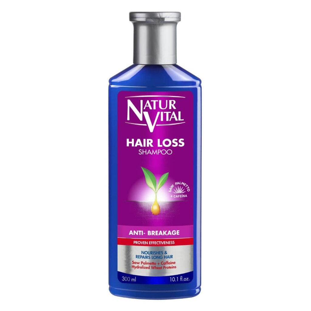 Šampūnas nuo plaukų slinkimo lūžinėjantiems plaukams Natur Vital Hair Loss 300 ml цена и информация | Šampūnai | pigu.lt