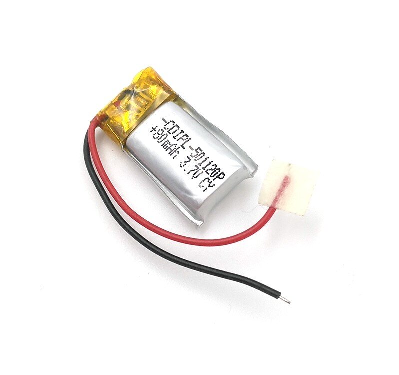 1 vnt. įkraunama lipo baterija 501220 (3.7v, 80mAh Lipo), skirta įkraunamam nešiojamam vaizdo telefonui mp3 mp4 LED šviesa GPS kaina ir informacija | Išmanioji technika ir priedai | pigu.lt