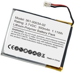 Сменный аккумулятор 3.7V 300mAh1.11Wh 361-00034-02, совместимый с умными часами Garmin Fenix 3/Fenix 3 HR цена и информация | Смарттехника и аксессуары | pigu.lt