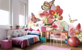 Fototapetai - Orchidėjos ir drugeliai kaina ir informacija | Fototapetai | pigu.lt