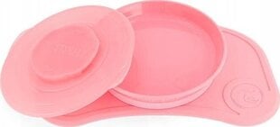 Набор Twistshake - поднос с тарелкой 6+ мес., розовый цена и информация | Детская посуда, контейнеры для молока и еды | pigu.lt