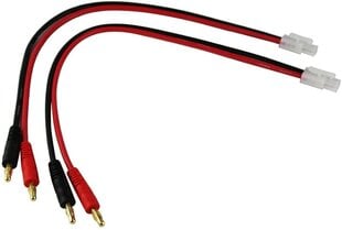 2 Шт. Tamiya зарядный кабель на 4 мм золотой контактный штекер Банановый штекер 14AWG 30 CM цена и информация | Смарттехника и аксессуары | pigu.lt