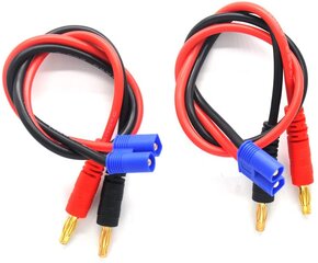 2 vnt. įkrovimo kabelis su 4,0 mm banano kištuku EC3 jungtimi, mėlynos spalvos, raudonas, juodas kaina ir informacija | Išmanioji technika ir priedai | pigu.lt