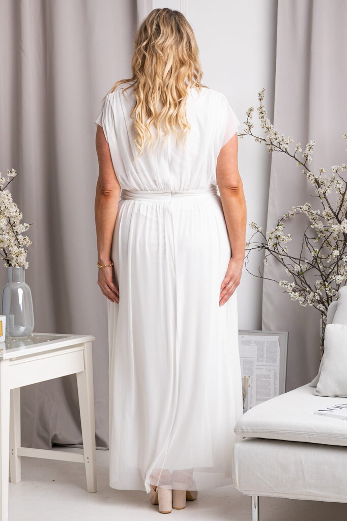 Išskirtinė tiulio suknelė moterims Manuela, balta kaina ir informacija | Suknelės | pigu.lt