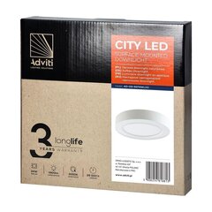 Светодиодный светильник накладной CITY 24W 3000K круглый цена и информация | Потолочные светильники | pigu.lt