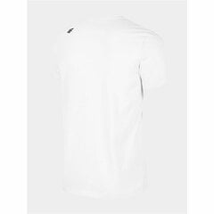 Marškinėliai vyrams 4F M H4Z22 TSM354 10S, balti kaina ir informacija | Vyriški marškinėliai | pigu.lt